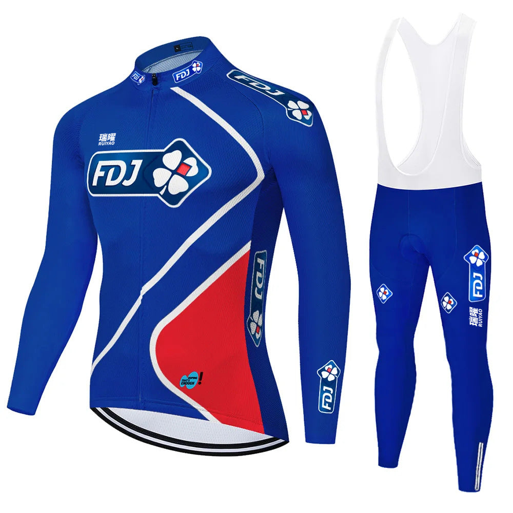 FDJ - Professionelt langærmet cykelsæt