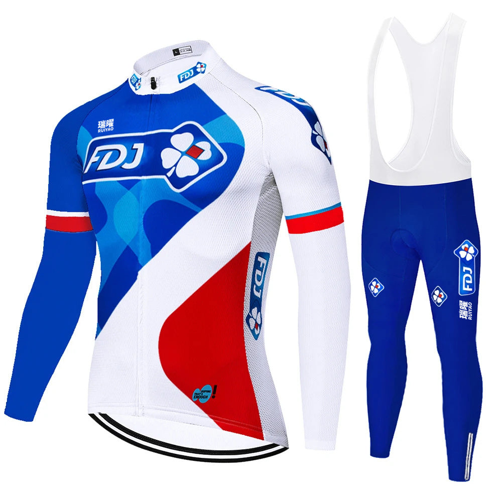 FDJ - Professionelt langærmet cykelsæt